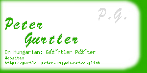 peter gurtler business card